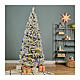 Pop-up Christmas tree, snowy finish and LED lights, 70 in s1