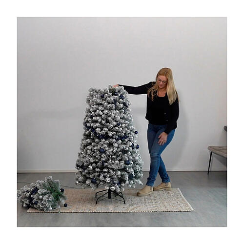 Árbol de Navidad pop up LED nevado 180 cm 6