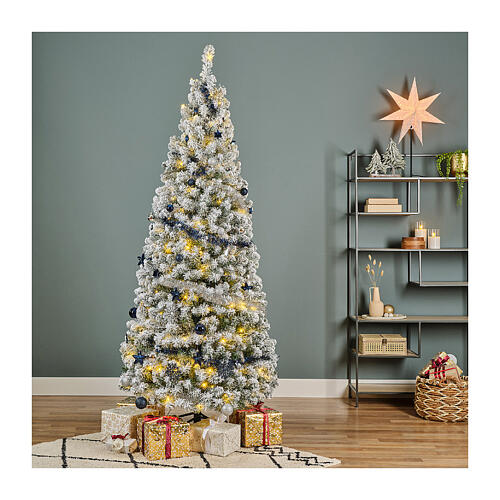 Albero di Natale pop up LED innevato 180 cm 1