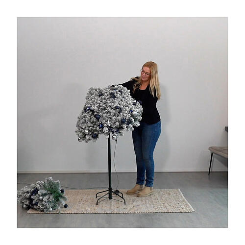 Albero di Natale pop up LED innevato 180 cm 4