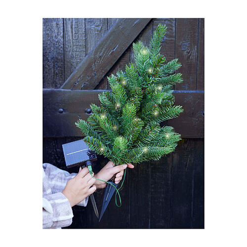 Christmas pot tree with Solar-Powered 80 LED lights, 90x52 cm 1