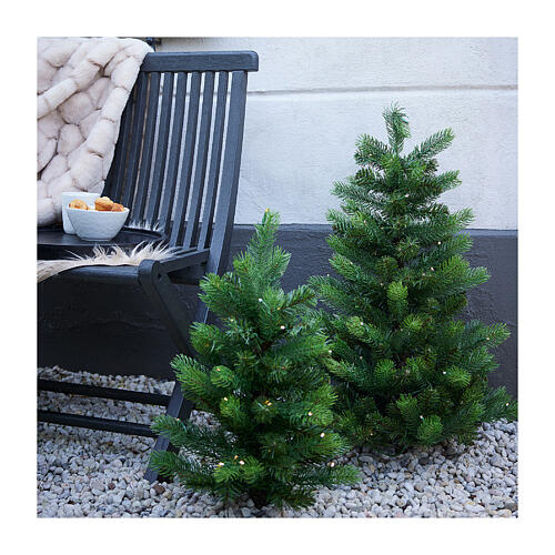 Sapin à planter illuminé 80 LEDs énergie solaire 90x52 cm 3