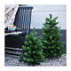 Sapin à planter illuminé 80 LEDs énergie solaire 90x52 cm s3