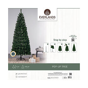 Pop-up Christmas tree, 80 in, green PVC