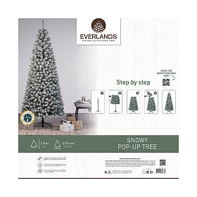 Albero di Natale pop up 180 cm innevato