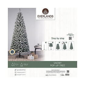 Sapin de Noël enneigé pop up 210 cm