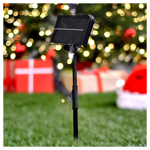 Albero di natale Ottawa 430 LED 210 cm con pannello solare 4