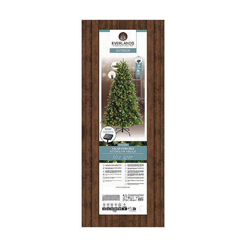 Albero di natale Ottawa 430 LED 210 cm con pannello solare 9