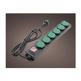 European multi-socket power strip 6 outlets 1.5 m