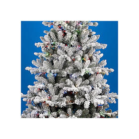 Flocked Christmas tree Pine, 2200 RGB LED lights, 180 cm, poly