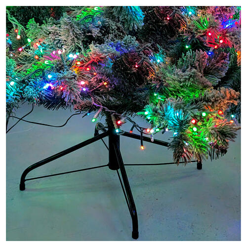 Flocked Christmas tree Pine, 2200 RGB LED lights, 180 cm, poly 7