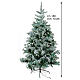 Sapin de Noël Pine 2200 LEDs RGB 180 cm enneigé poly s3