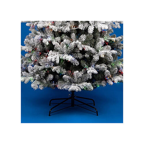 Árvore de Natal Pine 2200 luzes LED RGB 180 cm nevado PE 3