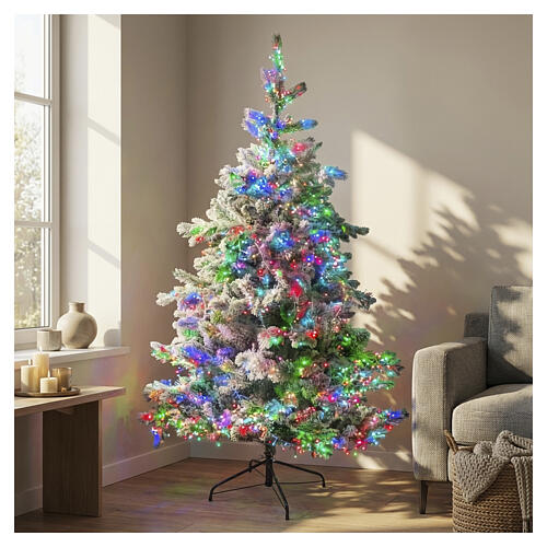 Weihnachtsbaum Pine RGB, 210 cm, grün, mit Kunstschnee und 3200 LEDs 1