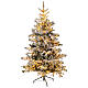 Flocked Winter Woodland Pine Christmas tree, 2200 warm white LEDs, 180 cm, poly s6