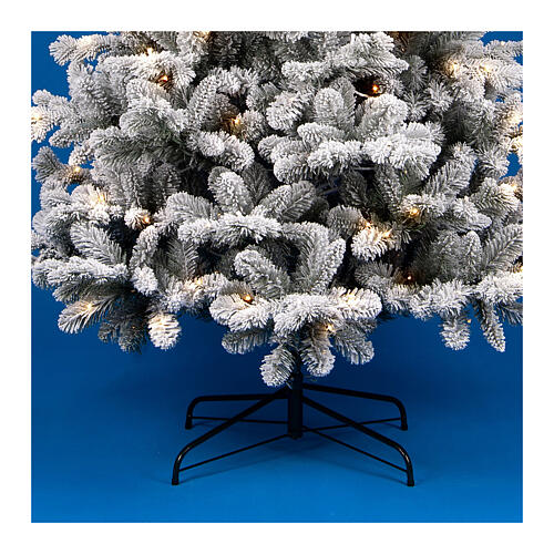 Christmas pine tree WW 180 cm 2200 LED warm white flocked poly light effects 3