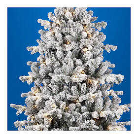 Árbol Navidad Pine WW 210 cm flocado 3200 LED blanco cálido juegos luz poly