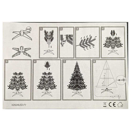 Albero Natale Pine WW 210 cm floccato 3200 LED bianco caldo giochi luce poly 9