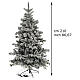 Albero Natale Pine WW 210 cm floccato 3200 LED bianco caldo giochi luce poly s3