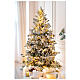 Albero Natale Pine WW 210 cm floccato 3200 LED bianco caldo giochi luce poly s4