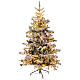 Albero Natale Pine WW 210 cm floccato 3200 LED bianco caldo giochi luce poly s7