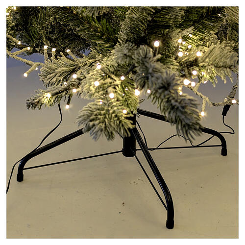 Árvore de Natal Pine WW 210 cm nevado 3200 luzes LED branco quente jogos de luzes PE 8