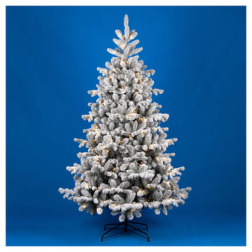 Árbol Navidad Pine WW 240 cm 4400 luces LED blanco cálido juegos luz poly 1