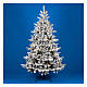 Flocked Christmas tree "Pine", 180 cm, 350 warm white LEDs s1