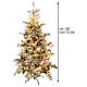Albero Natale Pine 350 LED bianco caldo 180 cm floccato poly s3
