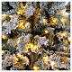Albero Natale Pine 350 LED bianco caldo 180 cm floccato poly s4