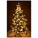 Albero Natale Pine 350 LED bianco caldo 180 cm floccato poly s6