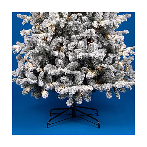 Árvore de Natal Pine 350 luzes LED branco quente 180 cm nevado PE 3