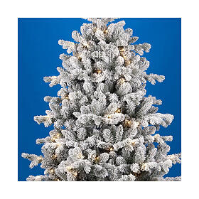 Christmas tree "Pine", flocked poly, 210 cm, 450 warm white LEDs