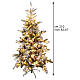 Christmas tree "Pine", flocked poly, 210 cm, 450 warm white LEDs s3