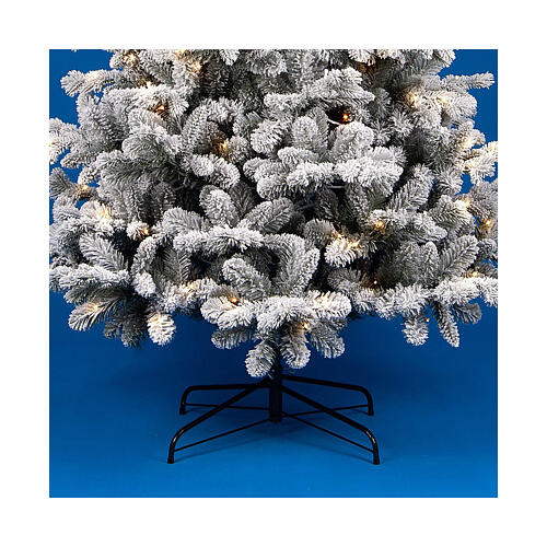 Árbol Navidad Pine 210 cm 450 LED blanco cálido flocado poly 3