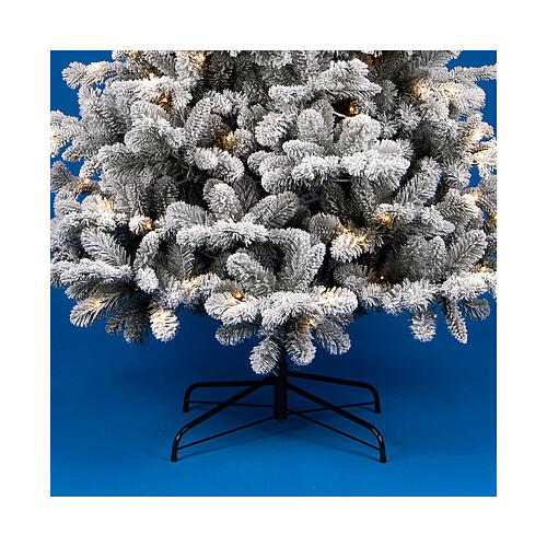 Flocked prelit Christmas tree "Pine", 240 cm, 600 warm white LEDs 3