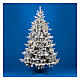 Flocked prelit Christmas tree "Pine", 240 cm, 600 warm white LEDs s1