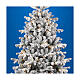 Flocked prelit Christmas tree "Pine", 240 cm, 600 warm white LEDs s2