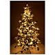 Albero Natale Pine LED 240 cm prelit 600 LED bianco caldo floccato poly s6