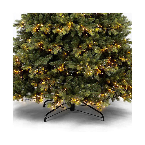 Albero Natale Louvre verde 3200 LED bianco caldo giochi luce 210 cm poly 3