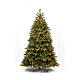 Albero Natale Louvre verde 3200 LED bianco caldo giochi luce 210 cm poly s1