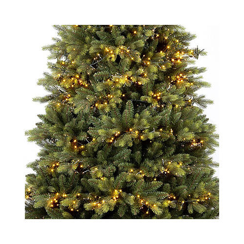 Green Louvre Christmas tree, poly, 4700 warm white LEDs, light plays, 240 cm 2