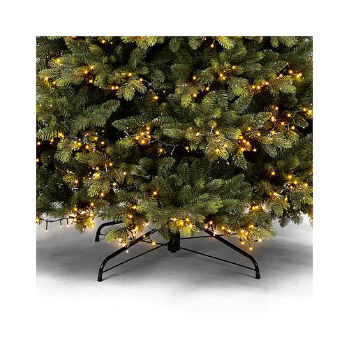 Green Louvre Christmas tree, poly, 4700 warm white LEDs, light plays, 240 cm 3