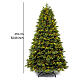 Green prelit Christmas tree 500 warm white LEDs 210 cm removable poly cones s3
