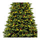 Green prelit Christmas tree 500 warm white LEDs 210 cm removable poly cones s5