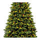 Prelit Christmas tree "Green", 650 warm white LEDs, 240 cm, removable pinecones, poly s2