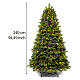 Prelit Christmas tree "Green", 650 warm white LEDs, 240 cm, removable pinecones, poly s3