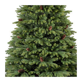 Sapin Noël Green 210 cm vert pommes de pin amovibles poly