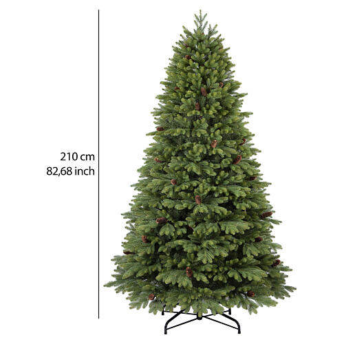 Sapin Noël Green 210 cm vert pommes de pin amovibles poly 3