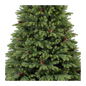 Green Christmas tree with removable pine cones 240 cm green poly